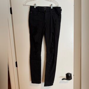 Express Black Skinny Jeans with Back Pockets